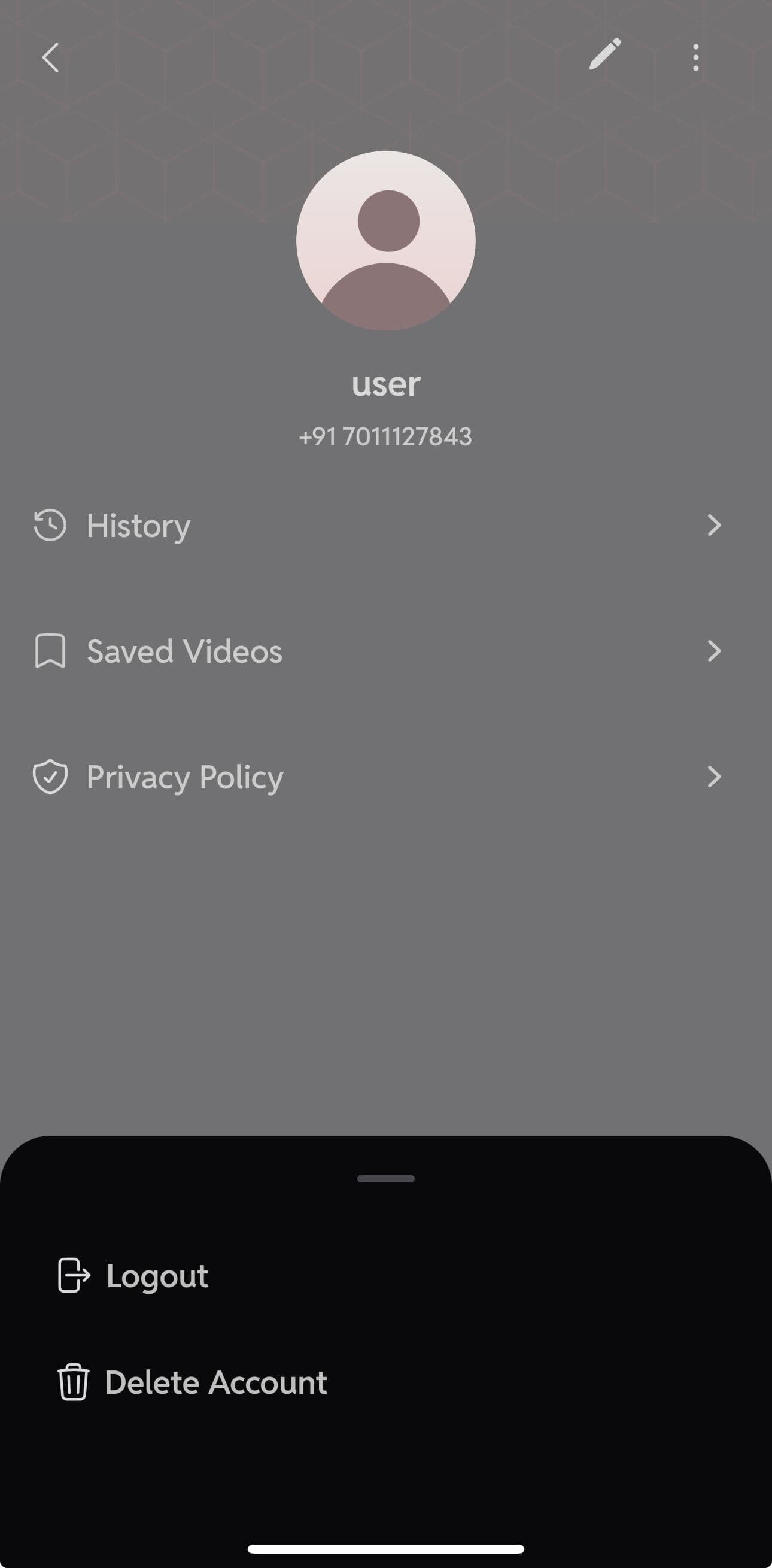 Delete Account Option